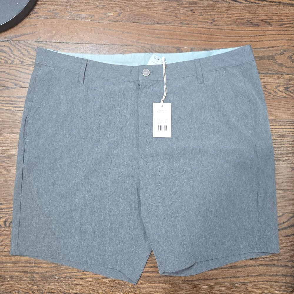 NWT Free Fly Heather Graphite 40 Mens Hybrid Short II 7" Quick Dry Shorts